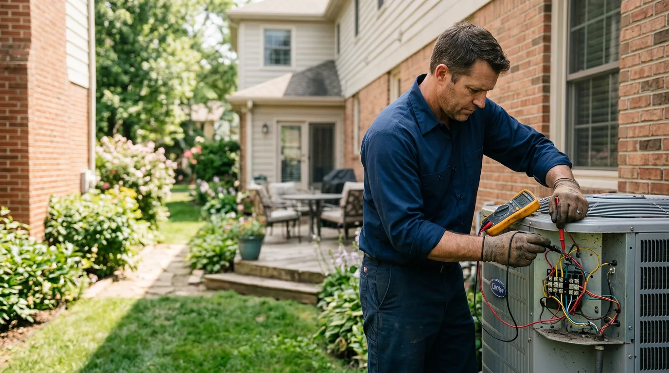 HVAC technician working near Cache Junction, UT